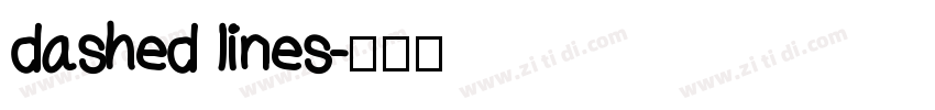dashed lines字体转换